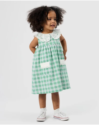 Goldie + Ace - Gingham Lucy Sleeveless Dress - ICONIC EXCLUSIVE - Babies-Teens