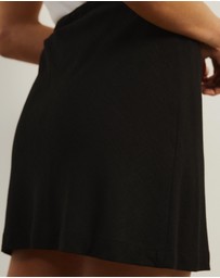 Atmos&Here - Tenley Linen Blend Drawstring Mini Skirt