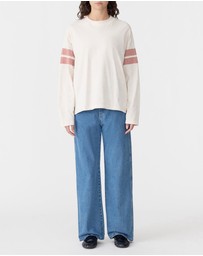 Bassike - Boxy Rib Insert LS T-Shirt