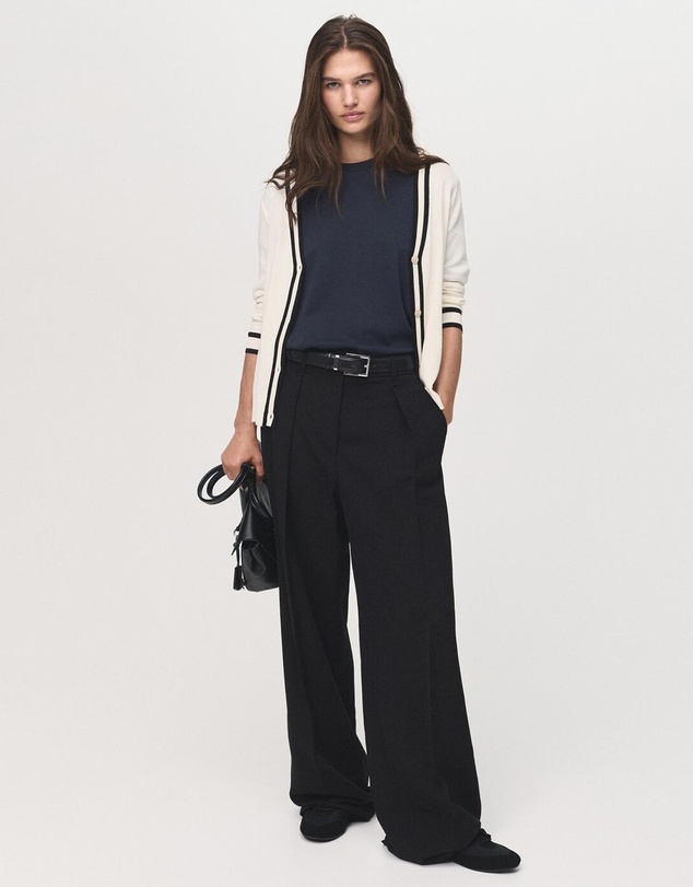 M.N.G - Cardigan With Contrasting Stripes