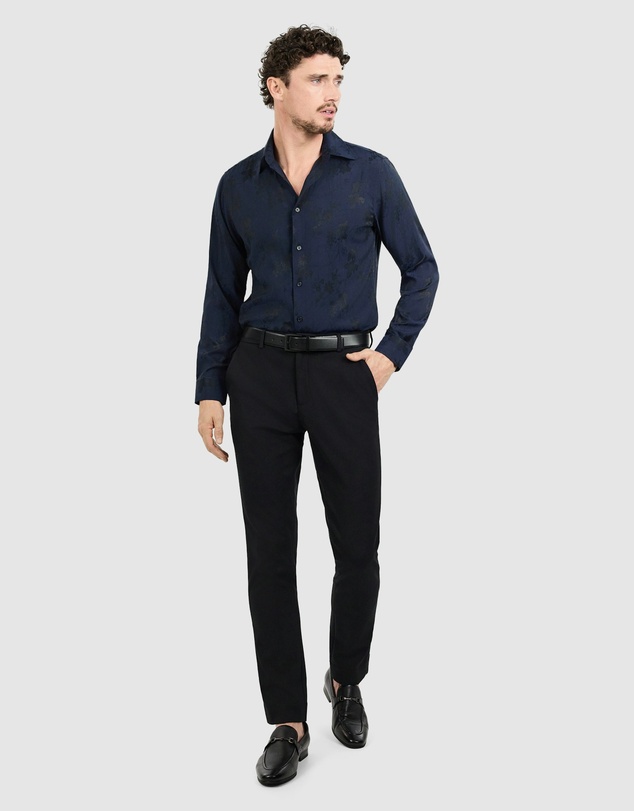 Tarocash - Lapis Slim Floral Shirt