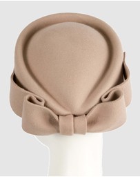 Max Alexander - Felt Beige Pillbox Hat