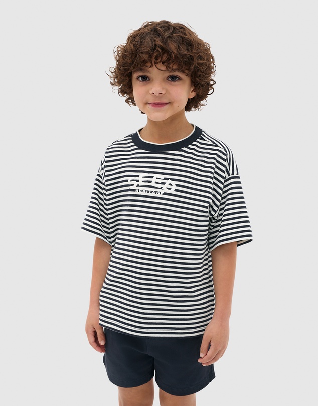 Seed Heritage - Core Stripe Logo Tee