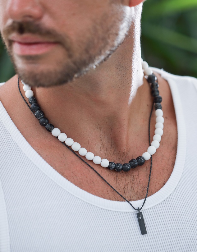 Kuzzoi - ICONIC EXCLUSIVE - Long Tag Pendant Necklace in Oxidised 925 Sterling Silver