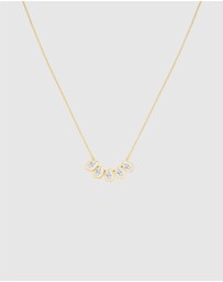 Rosefield - Playful Diamonds Multi Drops Gold-Tone Necklace