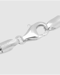 Nialaya Jewellery - Men's Silver Round Chain Bracelet