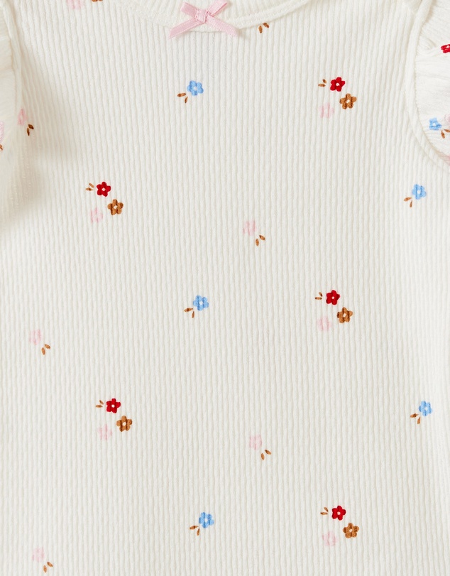 Cotton On Kids - Organic Pointelle Flutter Bubbysuit