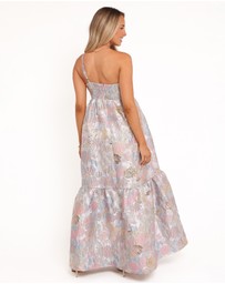 Petal & Pup - Betina Bow Front Maxi Dress - Pale Blue Floral
