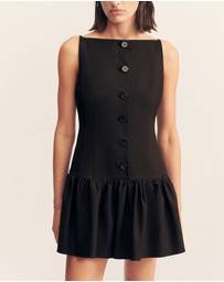 Shona Joy - Lani Drop Waist Square Neck Mini Dress