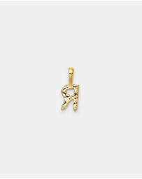 Zoe Olivia - 9K Gold Lab Grown Diamond Initial R Pendant