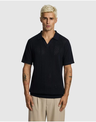 yd. - Edmund Knitted Polo Shirt