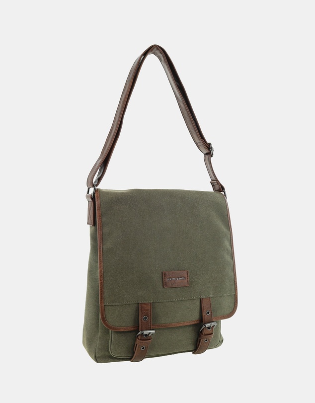 Pierre Cardin - Pierre Cardin Canvas Buckle Satchel