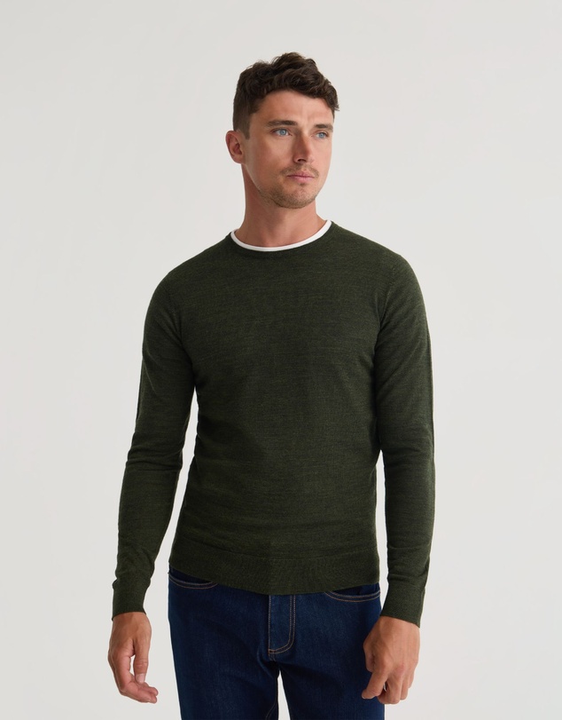 Oxford - Crew Neck Pure Wool Pullover