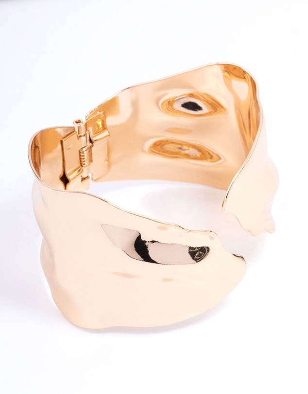 Lovisa - Gold Large Abstract Wrist Cuff