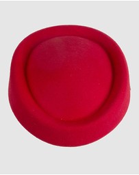 Max Alexander - Felt Red Pillbox Hat