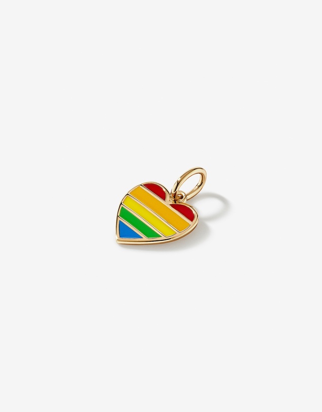 Michael Hill - Rainbow Heart Pendant in 18Kt Vermeil with Enamel