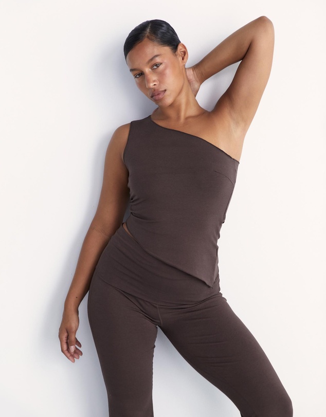 Pinky & Kamal - One Shoulder Asym Hem Tank