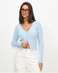 Dazie - Tessa Cropped Knit Cardigan