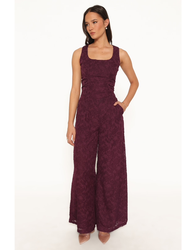 Petal & Pup - Ada Corset Top - Plum Burnout