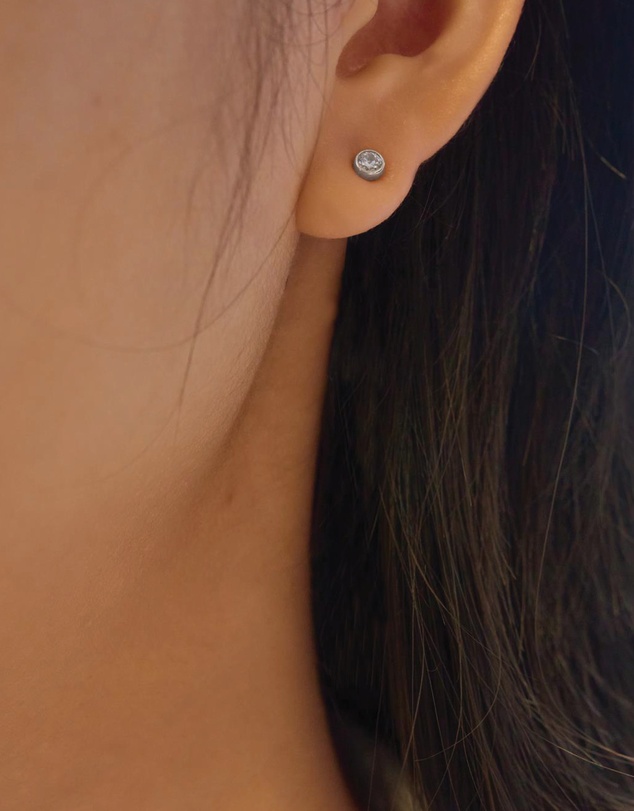 Ania Haie - Silver Cascade Station Drop Stud Earrings