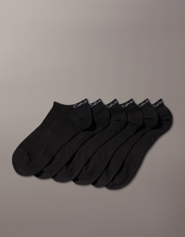 Calvin Klein - Womens 6 Pack Logo No-Show Socks