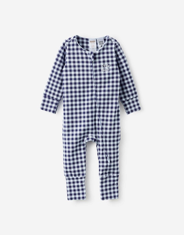 Cotton On Kids - Growie Long Sleeve Zip Romper