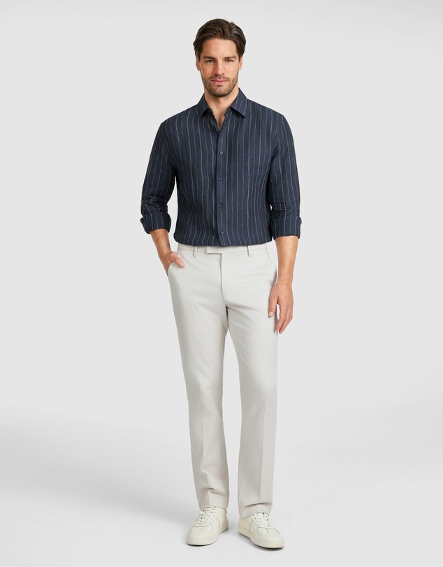 Tarocash - Hamilton Linen Stripe Shirt
