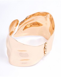 Lovisa - Gold Large Abstract Wrist Cuff