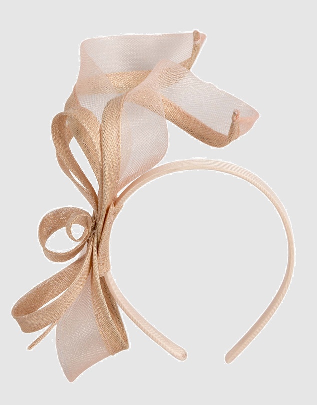 Max Alexander - Small Nude Sinamay Loops Fascinator