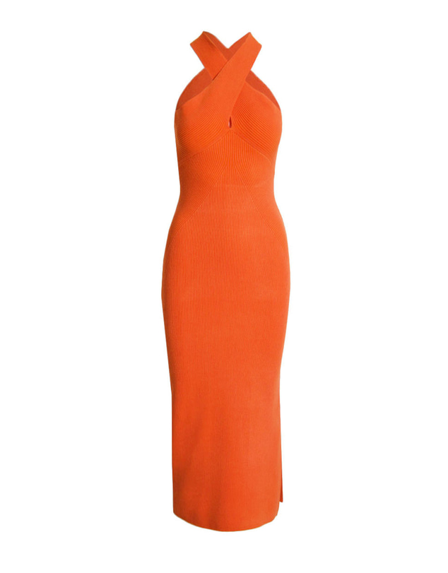 Forcast - Beatrix Criss-Cross Neckline Knit Dress