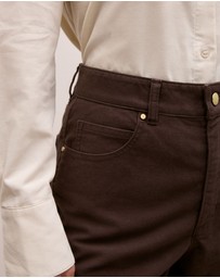 Trenery - Moleskin Five Pocket Pant in Coffee Bean