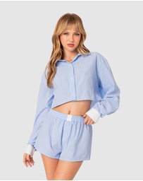 EDIKTED - Lea cropped button up shirt