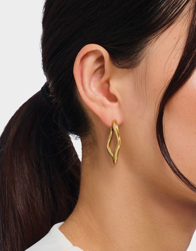 THOMAS SABO - THOMAS SABO Big Wavy Hoop Earrings in Gold