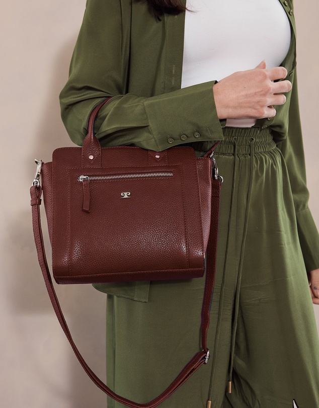 Pierre Cardin - Pierre Cardin Ladies Leather Mini Tote Crossbody Bag