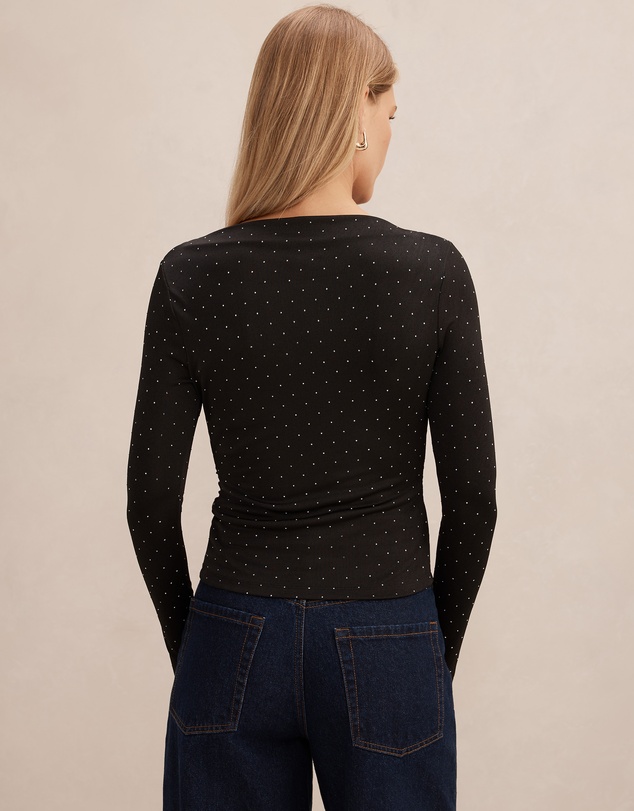 Forever New - Delaney Embellished Long Sleeves Top