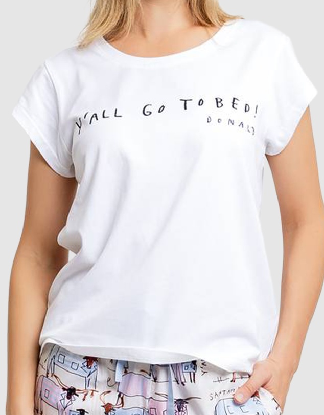 Sant And Abel - Women's Drawbertson Y'All Go To Bed T-Shirt