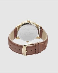 Maxum - Maxum x Taylor Steele - Green Dial, Gold Tone Case & Brown Leather Band