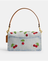 Coach - Cherry Embroidered Denim Tabby Shoulder Bag 26