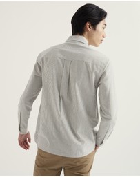 Seasalt - Seasalt Cornwall Green Men's Jenken Striped Shirt