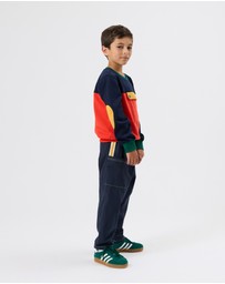 Goldie + Ace - Colour Block Pocket Sweater - Babies-Kids