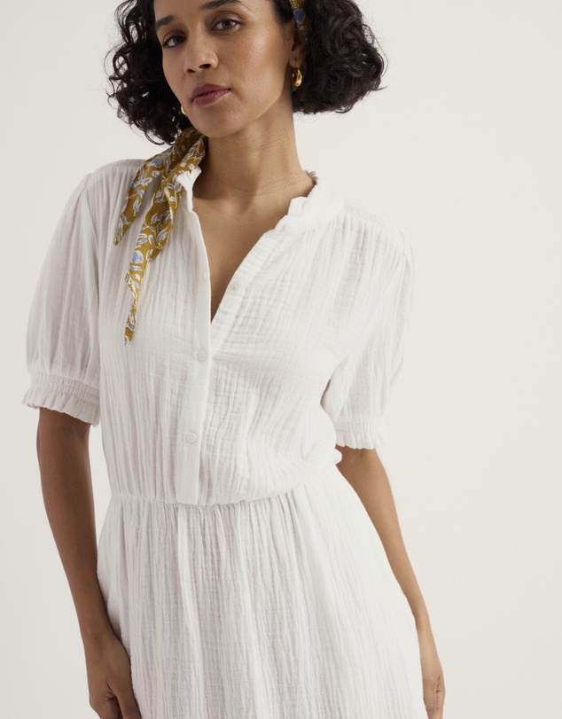 Seasalt - Shore Path Half-Sleeve GOTS Organic Cotton Midi Dress