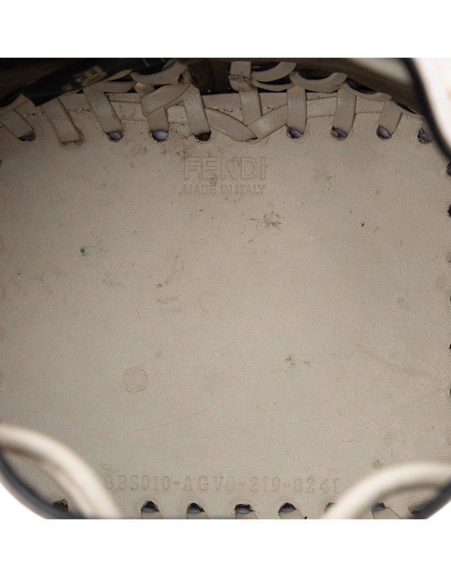 Pre-Loved by Azura Reborn - Pre-Loved Mini Embossed Leather Whipstitch Mon Tresor Bucket Bag