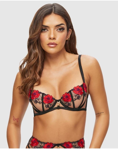 Ann Summers - Caged Rose Non-Padded Balcony Bra