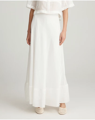 Mattir - Aire Circle Skirt White