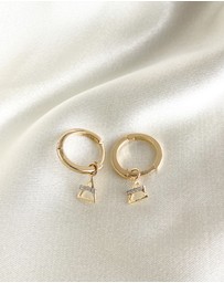 Luna Rae - Solid Gold - Air Element Diamond Hoops