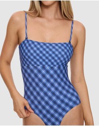Thrills - High Speed Check Strapless One-Piece Swimsuit