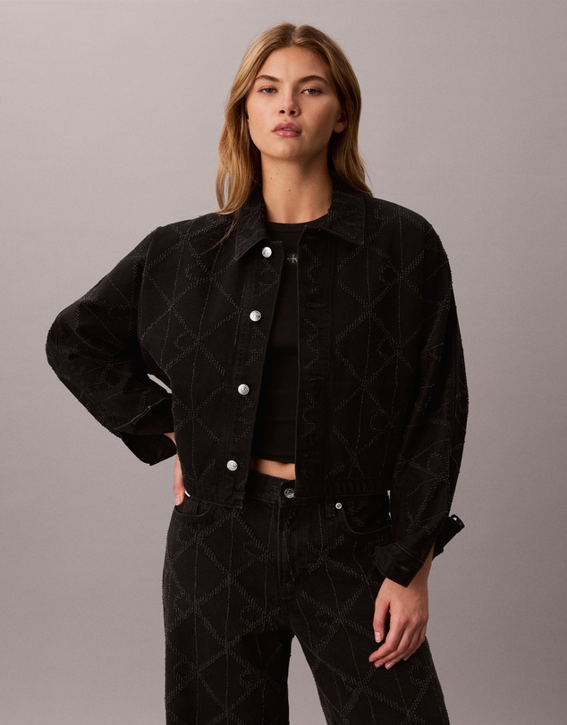 Calvin Klein Jeans - All-Over Logo Denim Jacket
