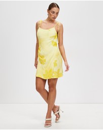 Third Form - Wild Flower Wrap Mini Slip Dress