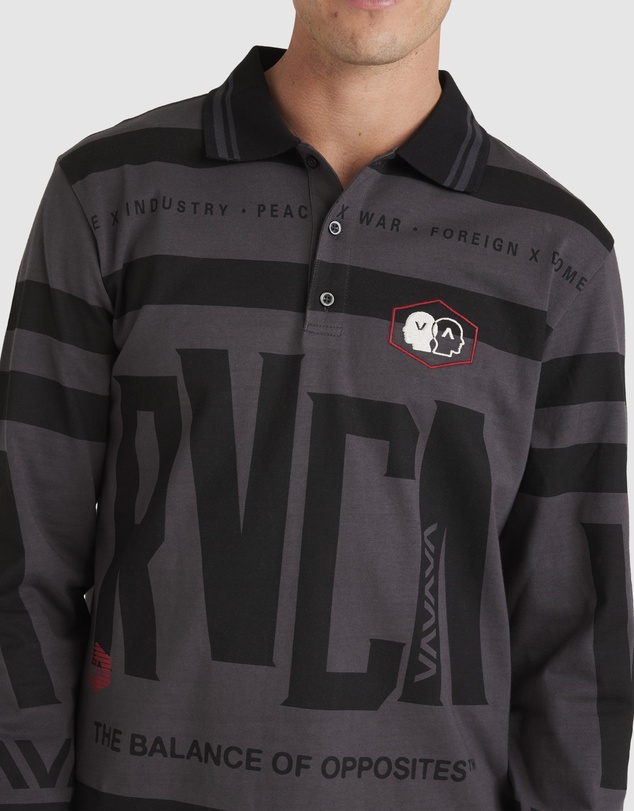 RVCA - Mens All Brand Polo Long Sleeve Shirt