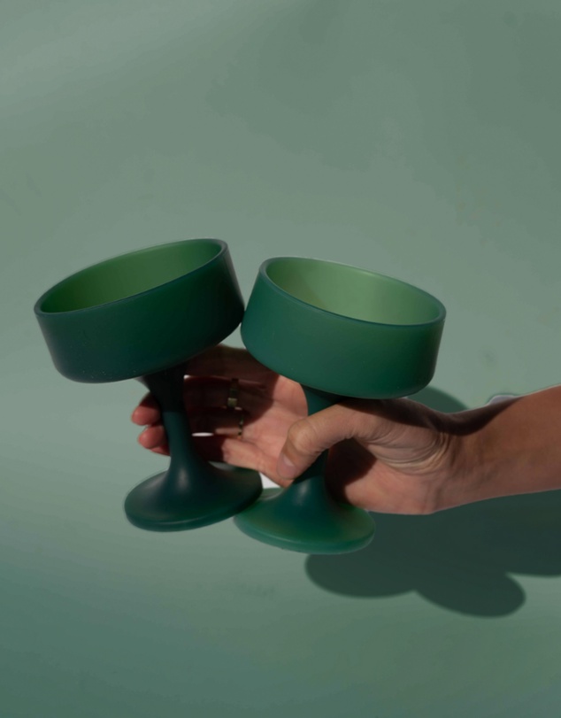 porter green - mecc | silicone unbreakable cocktail glasses